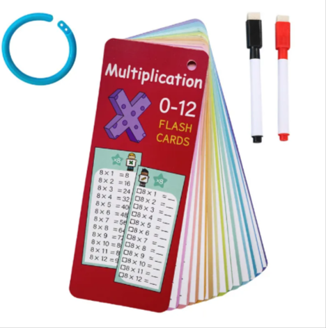 Cartes d'apprentissage mathématique réutilisables – Ensemble de 15 pièces