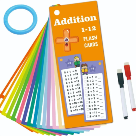 Cartes d'apprentissage mathématique réutilisables – Ensemble de 15 pièces